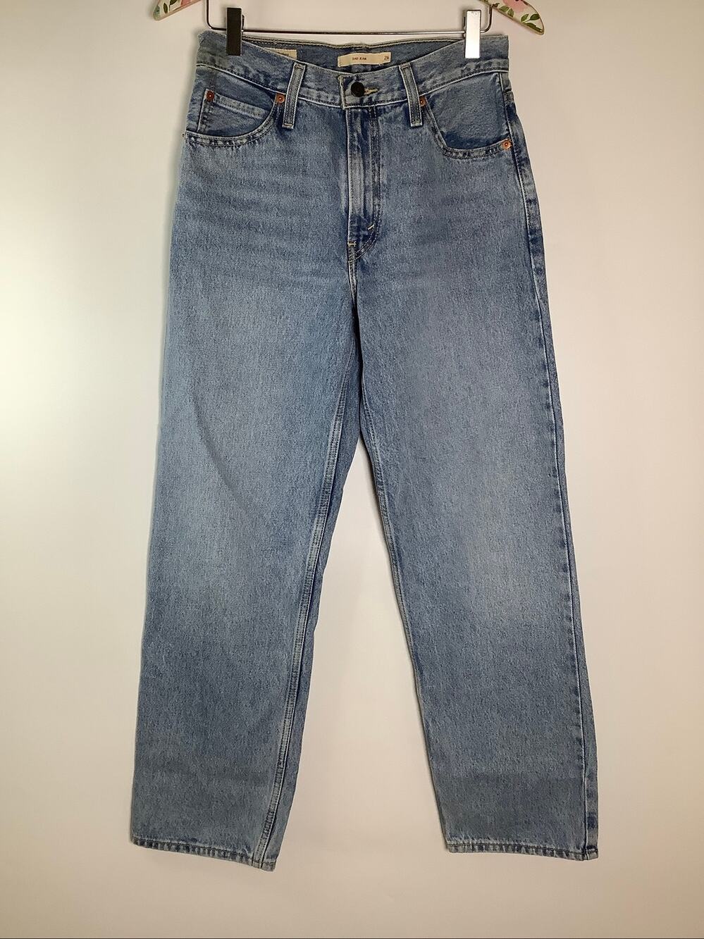 Levi's Women's 26 Light Wash Easy Days Straight Leg Baggy Dad Jeans H7-3